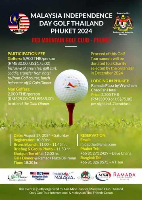Malaysia Independence Day Golf Thailand Phuket 2024