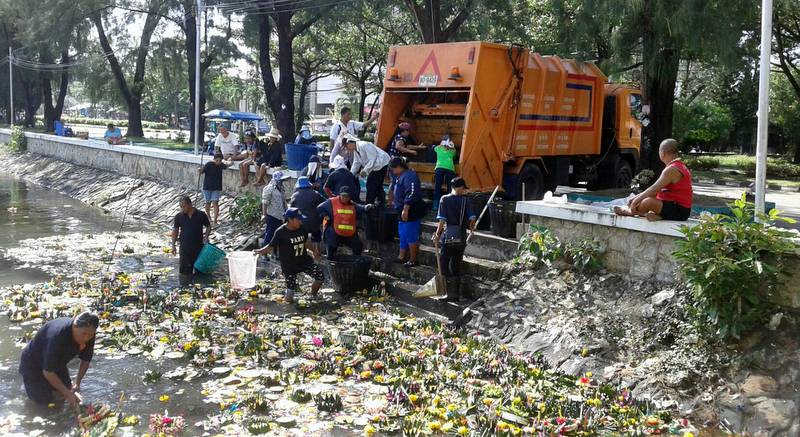 После Лой-Кратхонга в Сапан-Хине собрали более 7 тонн мусора