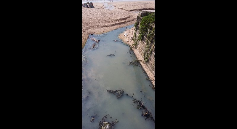 В Камале выясняют причину изменения цвета воды воды в местном канале