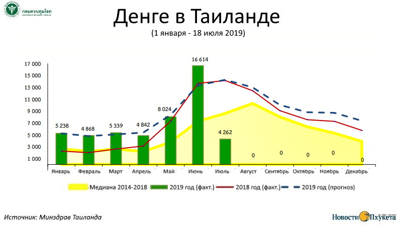 Число зарегистрированных случаев денге в Таиланде приблизилось к 50 тыс