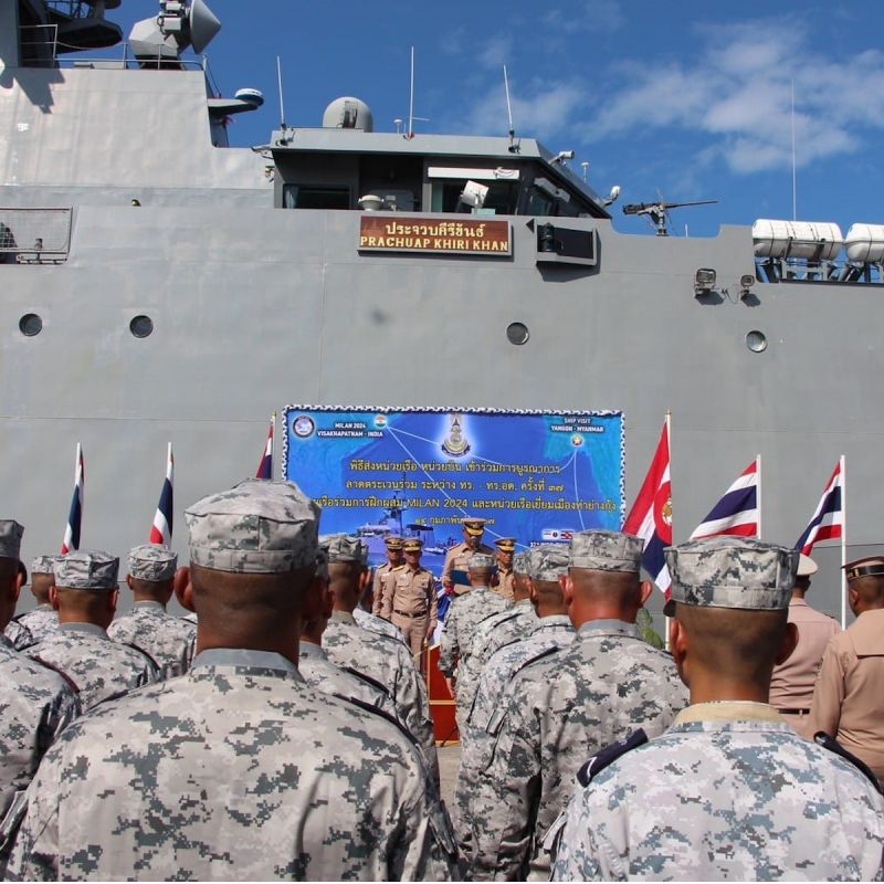 Сторожевой корабль HTMS Prachuap Khiri Khan примет участие в двух миссиях с индийским флотом и посетит Мьянму. Фото: RTN 3rd NAC