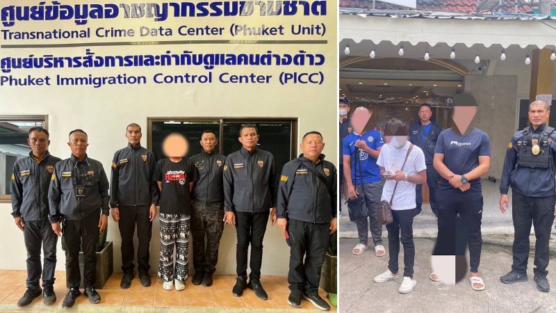 Четыре иностранца с длительным оверстэем были арестованы на Пхукете. Фото: Phuket Immigration